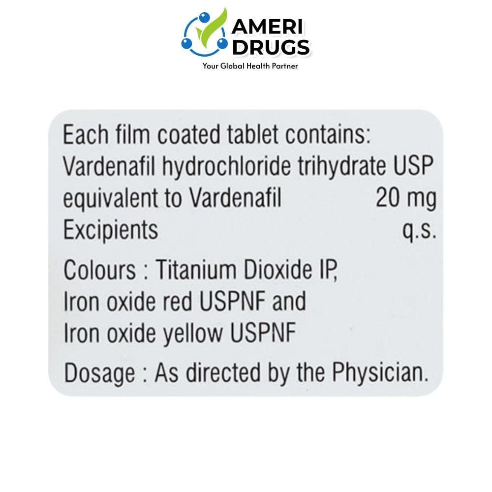 Vardenafil 20mg Tablets