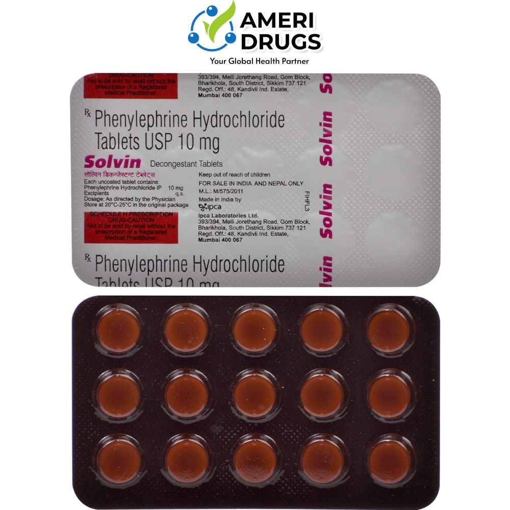 Phenylephrine Hydrochloride Tablets Exporter and Wholesaller in India