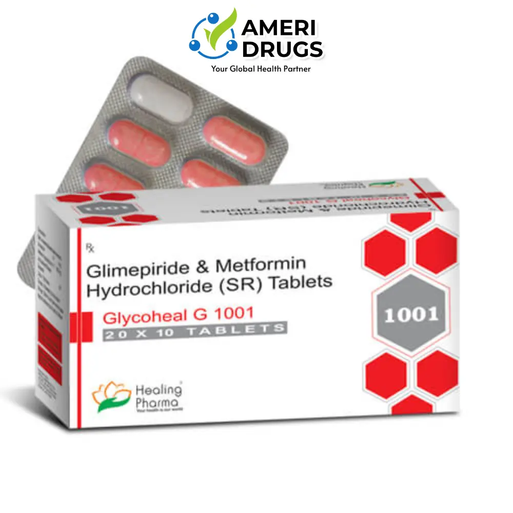 Glimepiride 1 Mg Metformin 1000 Mg - Glycoheal G1001 Tablets