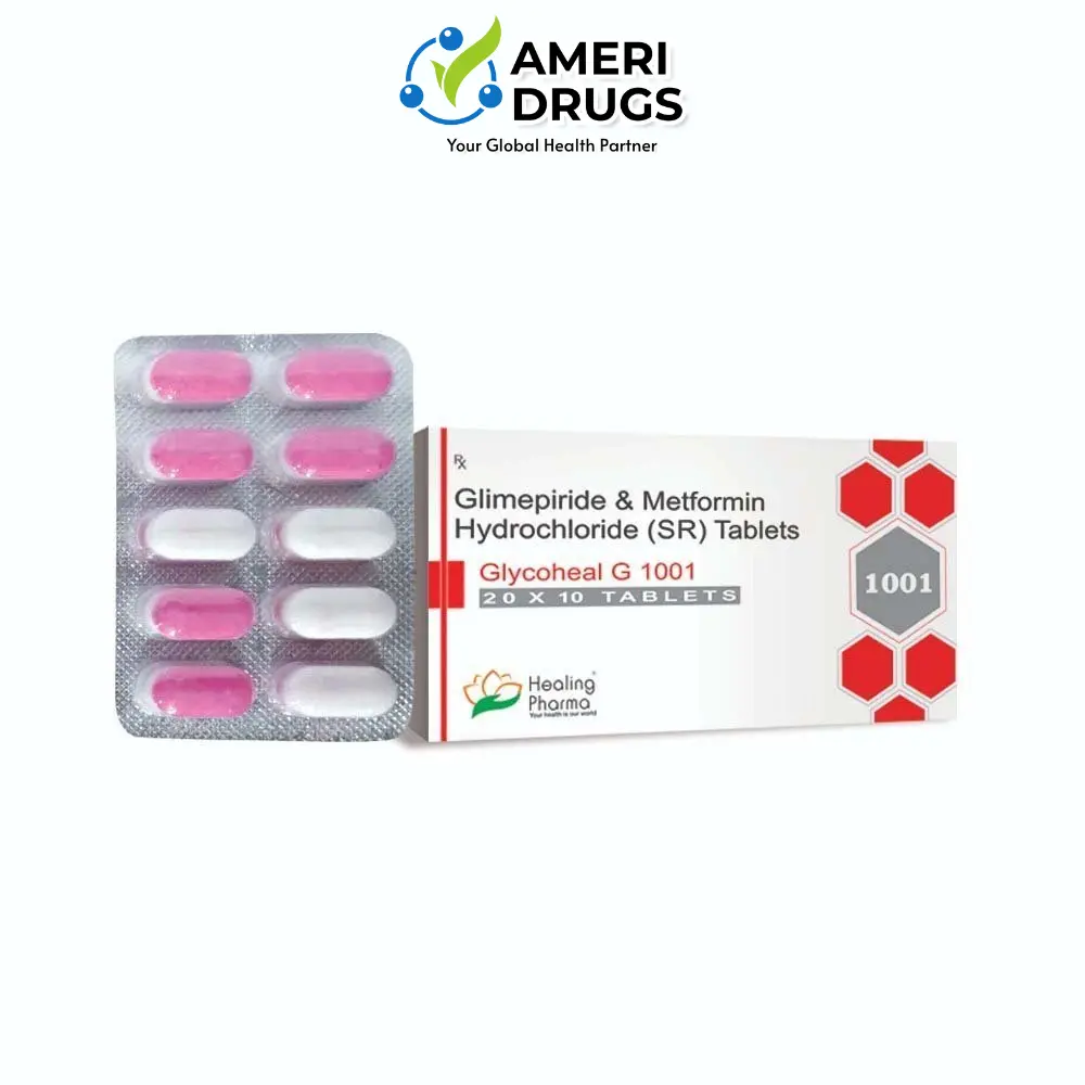 Glimepiride 1 Mg Metformin 1000 Mg - Glycoheal G1001 Tablets