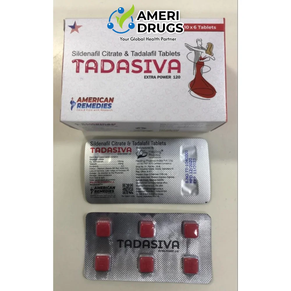 Tadasiva Tablets (Sildenafil 100mg + Tadalafil 20mg)