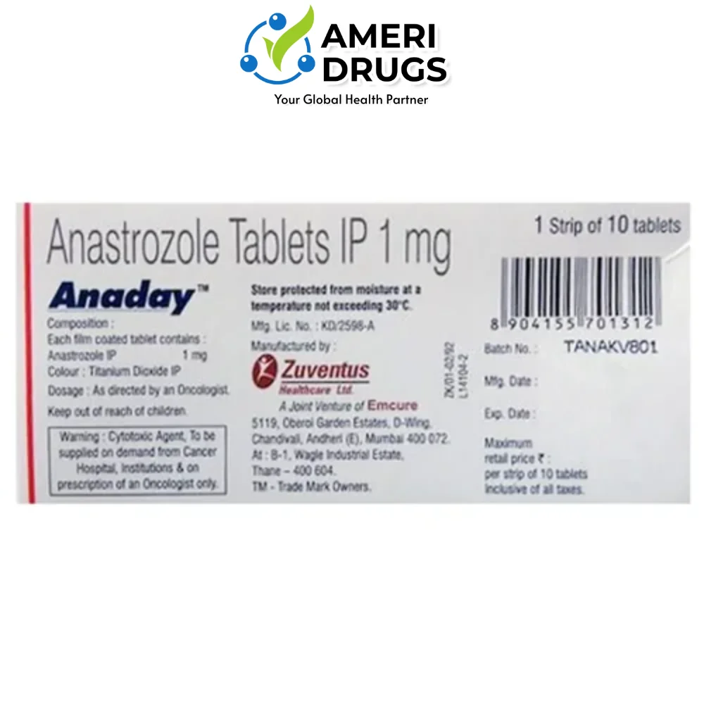 Anaday Anastrozole 1 Mg Tablets