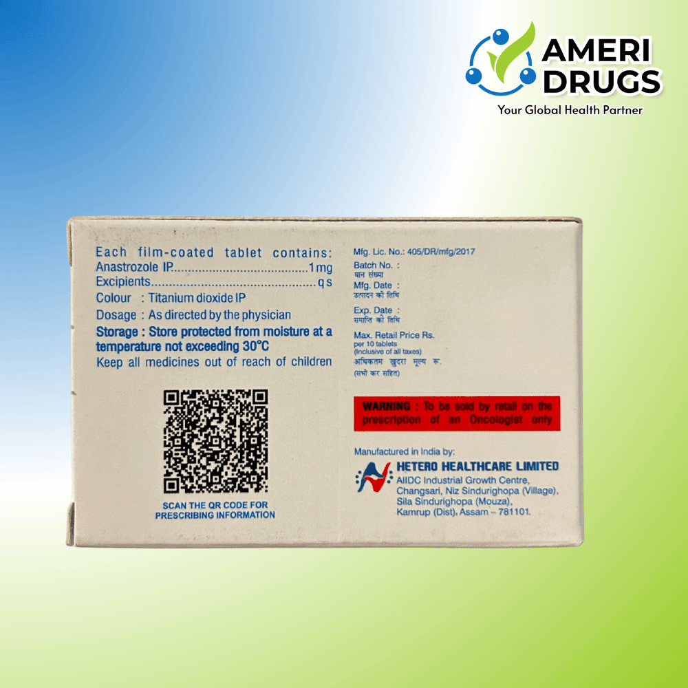 Anastrozole 1 mg tablets