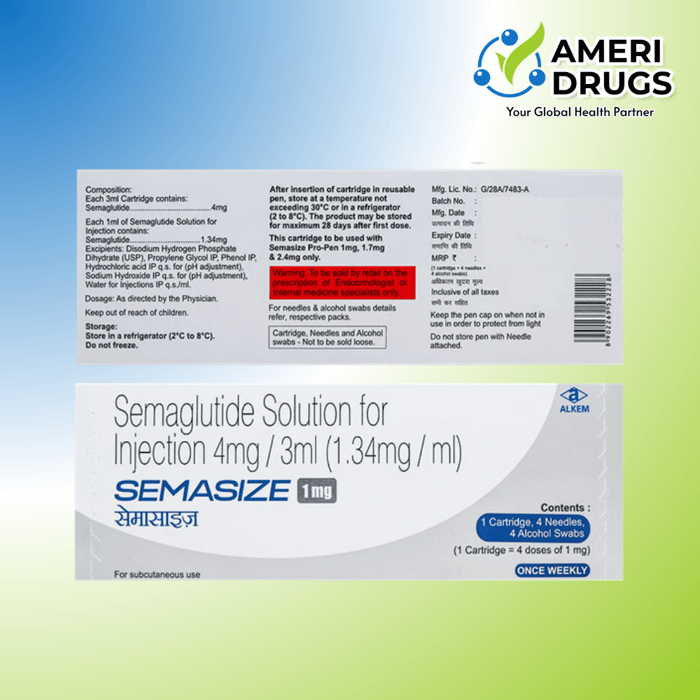 Semasize Semaglutide Injection 4mg 3ml Cartridge Alkem